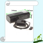 36V 9Ah Panasonic Lithium-Ion e-bike battery with multi-fit case